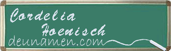 Cordelia Hoenisch Visitenkarte